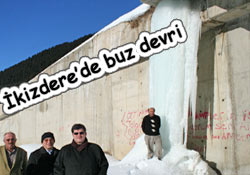 İkizdere'de kış, fotoğraf çektiriyor