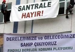 Fındıklı'da HES'lere karşı miting