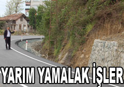 Pazar'da yarım kalan duvara tepki