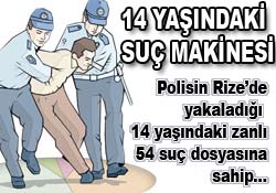 14 yaşında 54 suçtan sabıkası var