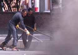 Fındıklı'yı toz dumana kattılar