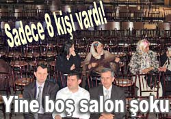 Boş salona konferans verdiler!