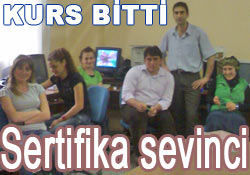 16 öğrenciye bilgisayar sertifikası