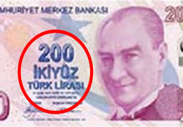 200 Lira'da imla hatası var!