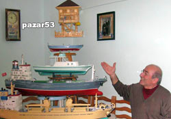 Emekli gemicinin maket tutkusu