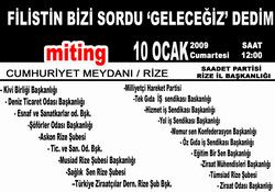 Rizede bugün miting var