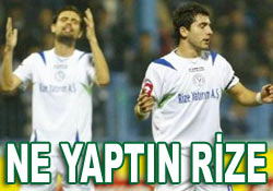 Rizespor kendi kendini yaktı