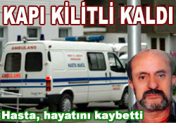 Ambulans kapısı levye ile açıldı!