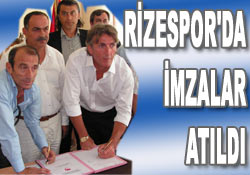 RİZESPOR'DA İMZA ŞOV