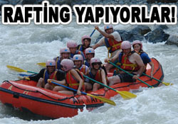 İsrailliler'in Çoruh'ta rafting keyfi!