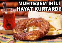 Sıcak çay ile simit, hayat kurtardı!