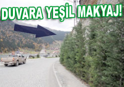 Uzungöl'deki çirkin duvara makyaj!