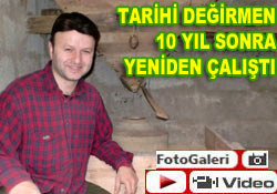 Pazar'da tarihi değirmene onarım