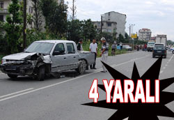 Pazar'da trafik kazası: 4 yaralı