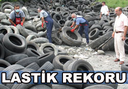 Rize'de 3,5 milyon lastik toplandı!