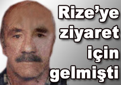 Ziyarete geldiği Rize'de kaza geçirdi