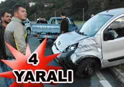 Pazar'da trafik Kazası: 4 yaralı