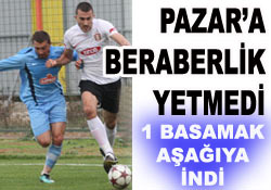 Pazarspor'a beraberlik yetmedi