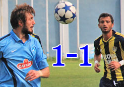 PAZARSPOR BERABERE: 1-1