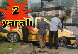 Rize'de trafik kazası: 2 yaralı