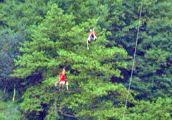 Teleferikte mahsur kaldılar