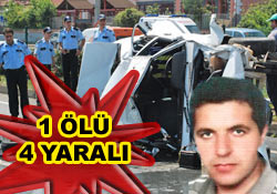 Pazar'da kaza: 1 ölü 4 yaralı