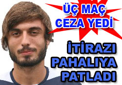 Pazarsporlu Osman'a 3 maç ceza