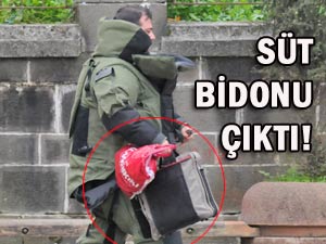 Rize'de boş süt bidonları bomba sanıldı!