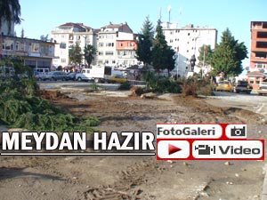 Pazar Meydanı park için hazır hale getirildi