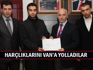 RÜ'lü öğrencilerin harçlıkları Van'a gitti