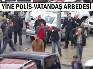 Rize'de polis-vatandaş kavgasını polis önledi!