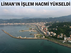 Rize Limanı’nın işlem hacmi yüzde 15 arttı