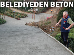 Pazar Belediyesi mahalle yollarını betonluyor