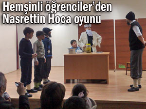 Hemşinli öğrenciler Nasrettin Hoca ile stres attı