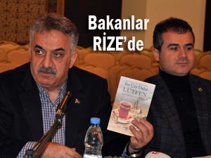 Bakanlar, Hayati Yazıcı ve Suat Kılıç Rize'de