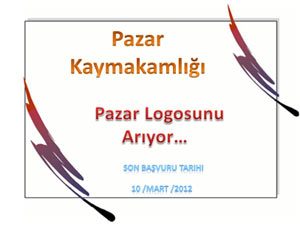 Pazar Kaymakamlığı LOGO'sunu arıyor