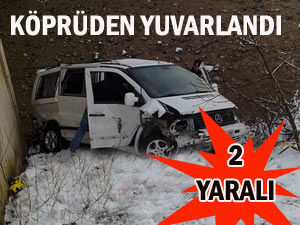 Minibüs yoldan deniz sahiline uçtu: 2 yaralı