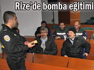 Rize'de temizlik işçilerine bomba eğitimi!