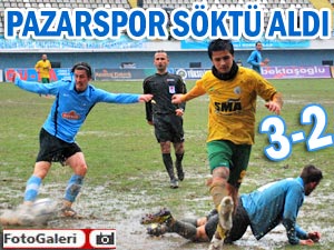 Gol düellosunun galibi Pazarspor oldu: 3-2