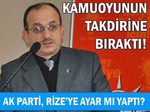 Rize İl Başkanlığına Ayar mı yapıldı?