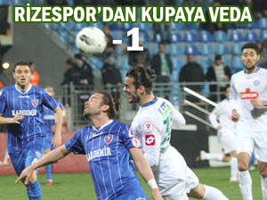 Rizespor kupaya 1-0'la veda etti