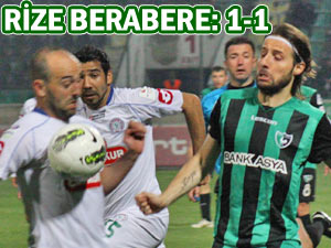 Rizespor, Denizlispor ile1-1 berabere kaldı