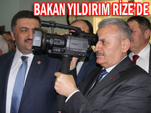 Bakan Yıldırım, Rize'ye karayoluyla ulaştı