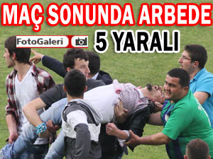 Rize'de maç sonrası saha karıştı: 5 yaralı