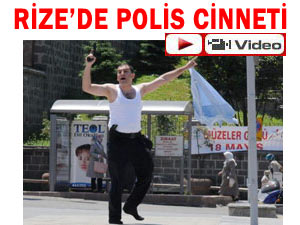 Rize'de polis cinnet geçirdi şarjörü boşalttı!