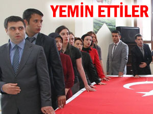 RTEÜ'DE MEMURLAR YEMİN ETTİ