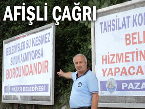 Pazar Belediyesi’nden billboardlı mesaj