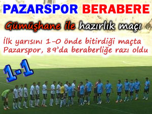 Pazarspor, Gümüşhane ile 1-1 berabere kaldı