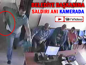 Belediye başkanına silahlı saldırı, kamerada!