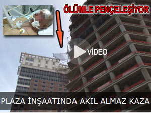 Rizeli vatandaşın kafasına plazadan tahta düştü!